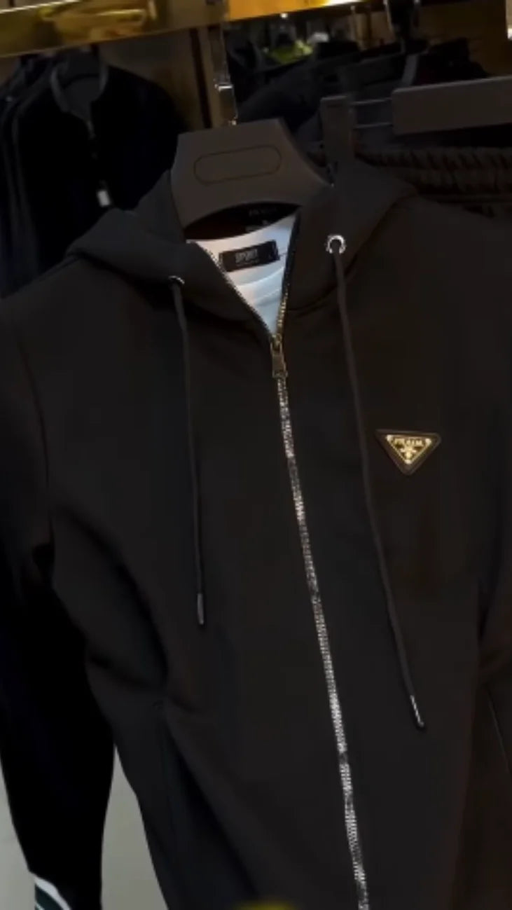 Stylish Sportswear Set with Contemporary Stripe Accents