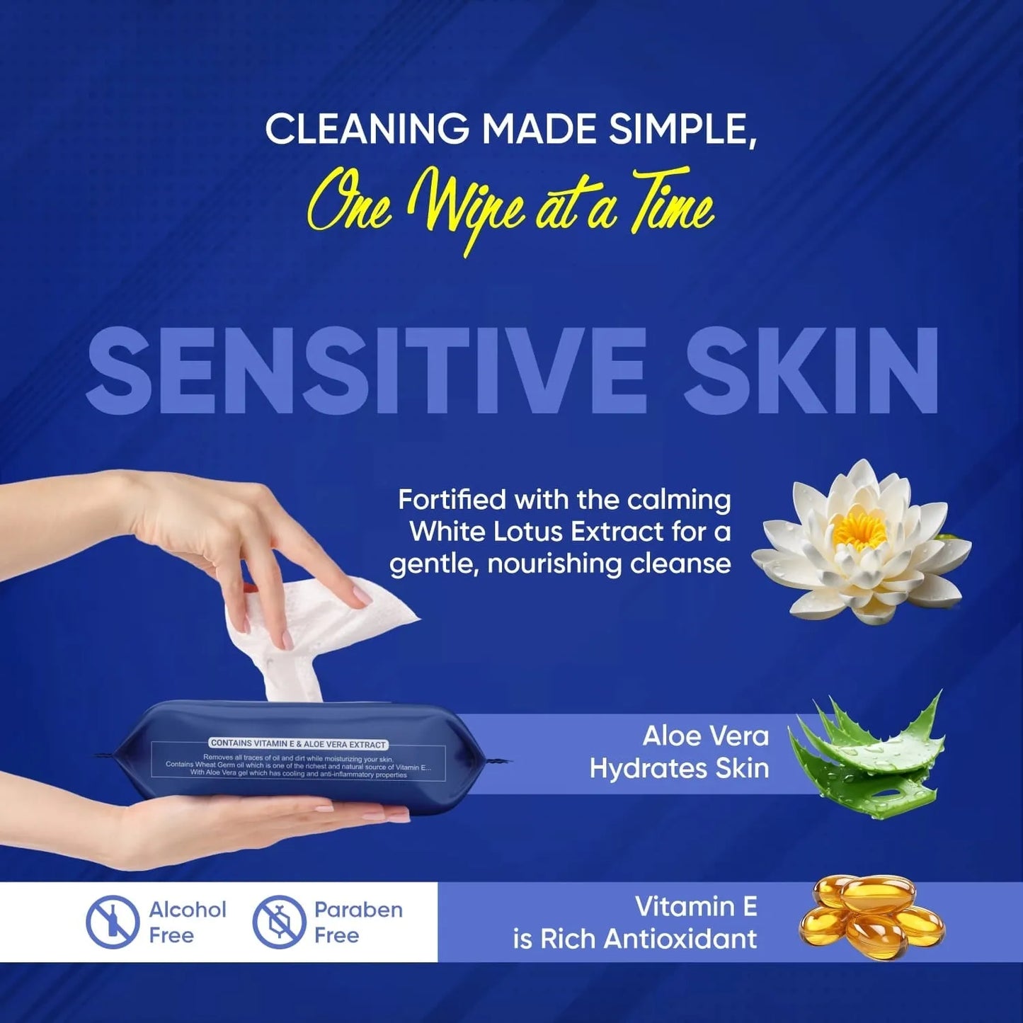 Refreshing Wet Wipes For Face Facial Cleansing Refreshing Skin Hydration Soothing For Skin Ph Balance Alcohol Free Nourishing With Fruit Extract 25 Wipes