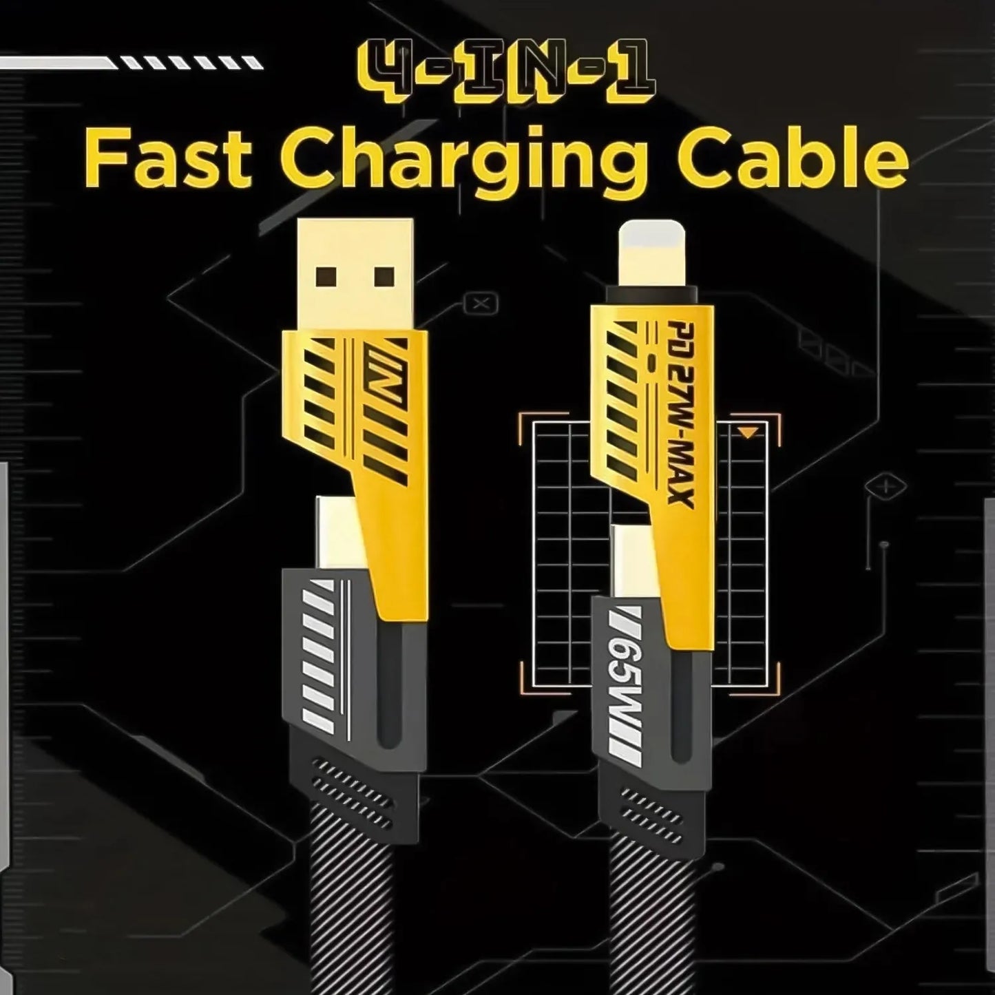 4 In 1 Charging Cable 65w Cable (1 Pc 94 Cm)