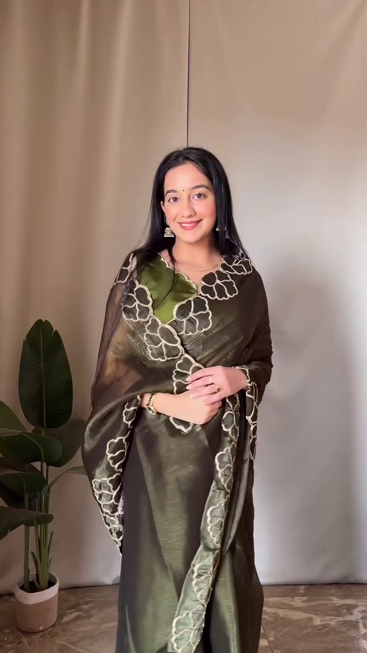 Georgette and Cotton Blend Saree Combo with Hand-Embroidered Floral Borders, Pastel Prints, and Contrasting Blouse Designs Perfect for Festive, Ethnic, and Casual Wear