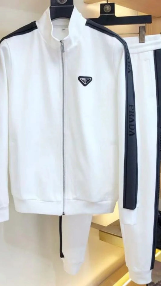 Stylish Sportswear Set with Contemporary Stripe Accents