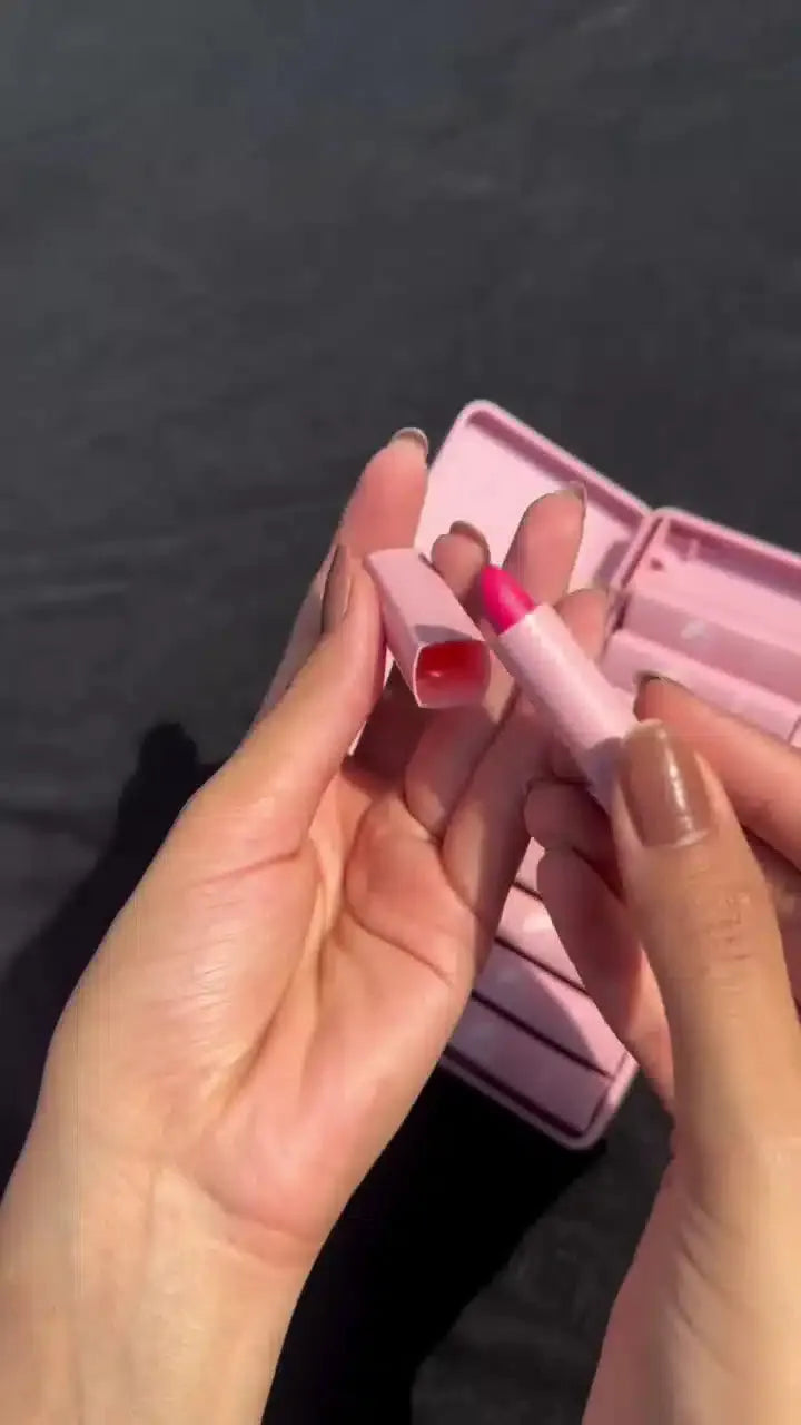 Strawberry-Themed Matte Lipstick Gift Set – 10-Piece Long