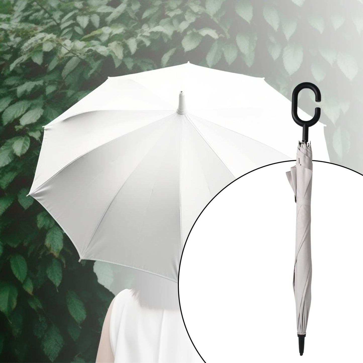 8551umbrella Summer Sun And Rain Protectionfoldable Cute Umbrella  C-shaped Handle  Uv Protection Rain Sun Umbrella  Travel Accessories  Umbrella For Children Girls And Boys (1 Pc  Mix Color)