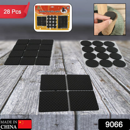 28 Pc Rubber Furniture Pads Self Sticking Non Slip Furniture Noise Insulation Pads