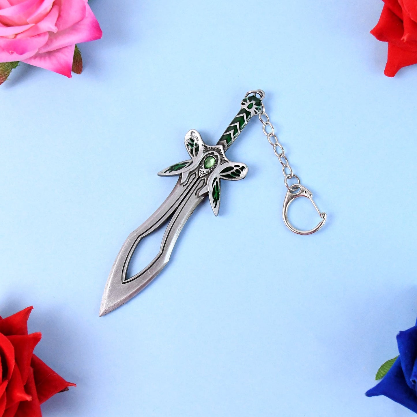 Metal Sword Shape Keychain - Durable  Stylish Accessory (1 Pc)