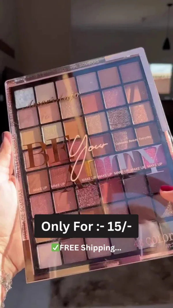 Multi-Color Professional Eyeshadow Palette with 48 Highly Pigmented Matte and Shimmer Shades – Long-Lasting, Blendable, and Perfect for All Skin Tones and Occasions