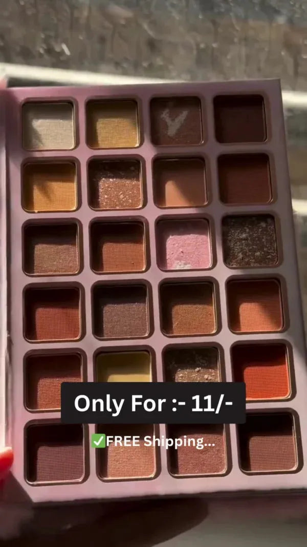 My Melody Inspired 24+Color Velvet Matte and Shimmer Eyeshadow Palette in Cute Furry Pink Strawberry Cover Case with Rich Pigmentation and Travel-Friendly Design