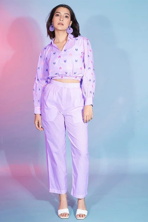 BeautifulLavenderCottonFabricSelfDesignWorkReadyToWearCo-OrdCollection5673_1.jpg Beautiful Lavender Cotton Fabric Self Design Work Ready To Wear Co-Ord Collection