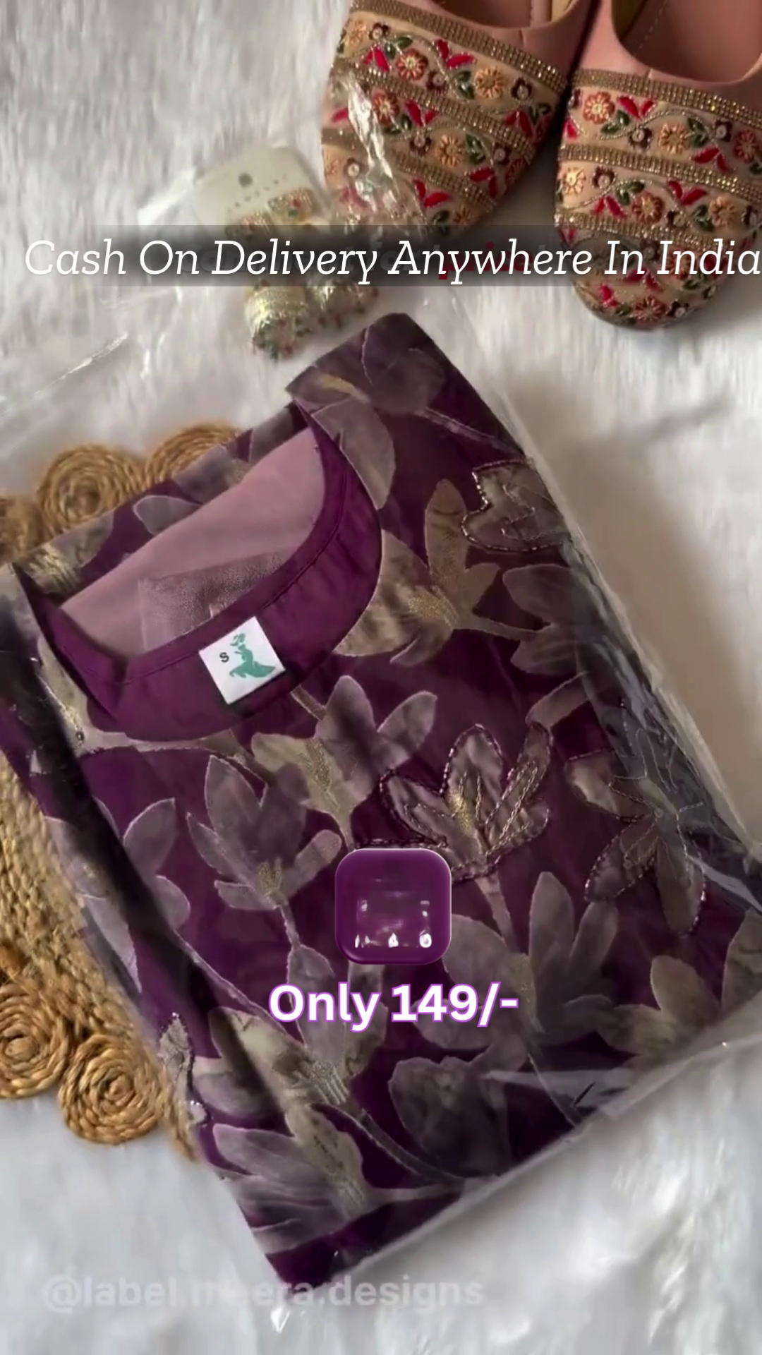 Art Silk Kurta & Pant Material Self Design