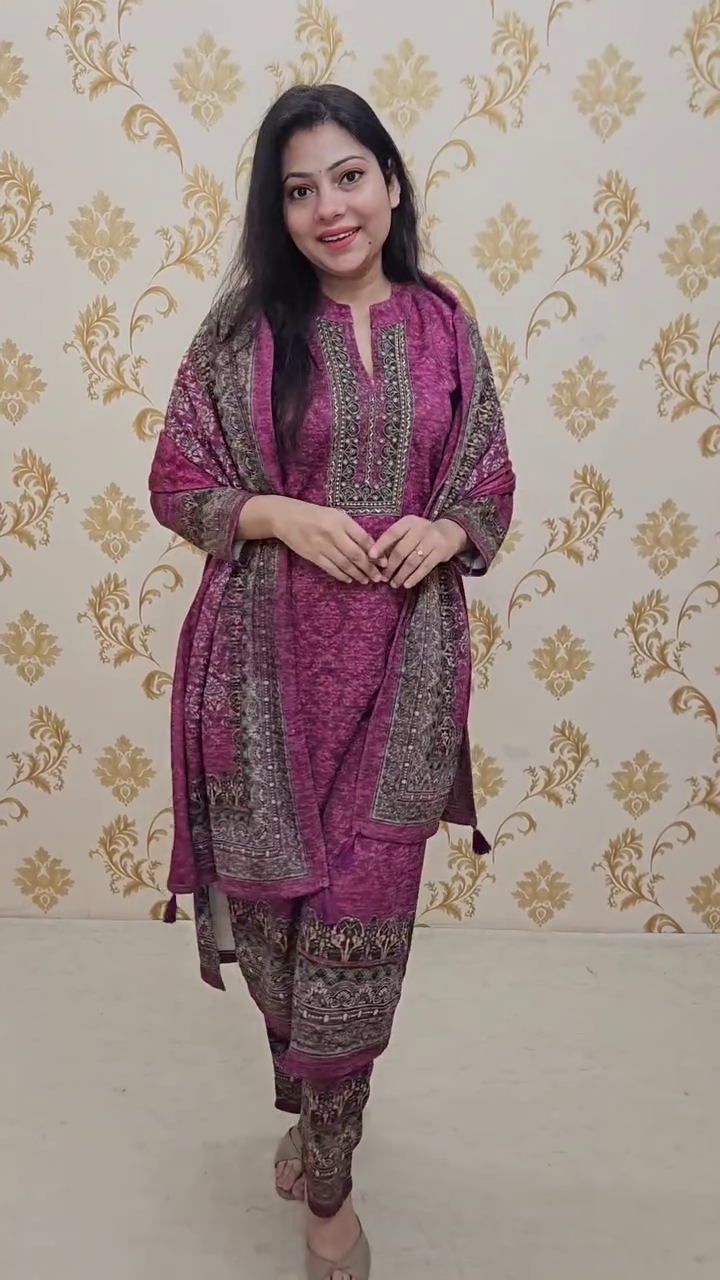 Women Cotton Kurta Pant Dupatta Set