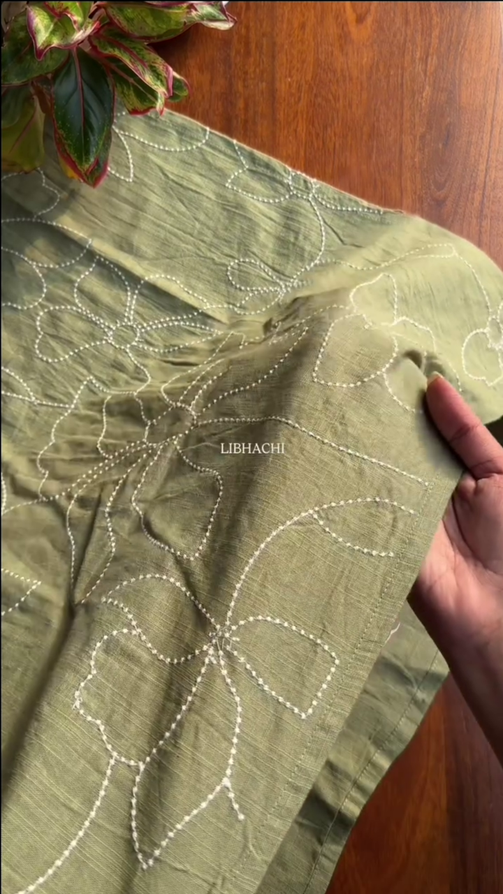 Cotton Suit Set - Green - Image 5