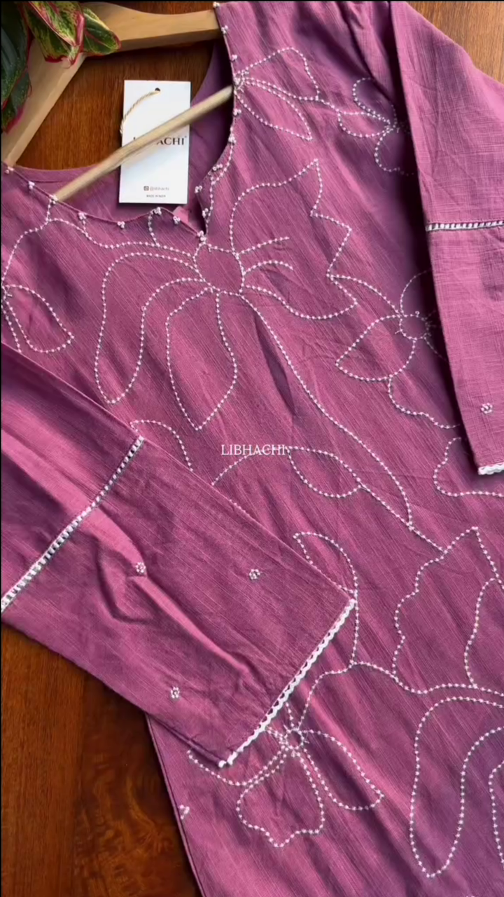 Cotton Suit Set - Pink