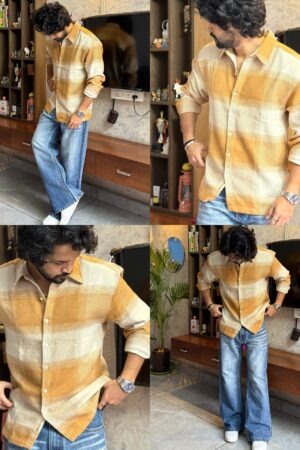 Men’s "Roasted Espresso" Oversized Heavy Twill Shirt – Earth Tone Brown