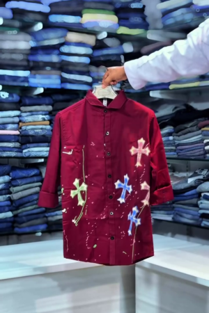 Men's Graphic Cross Print Oversized Shirt
