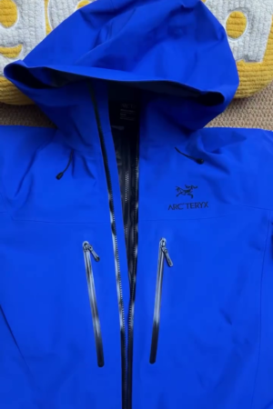 Royal Blue Color Block Waterproof Shell Jacket