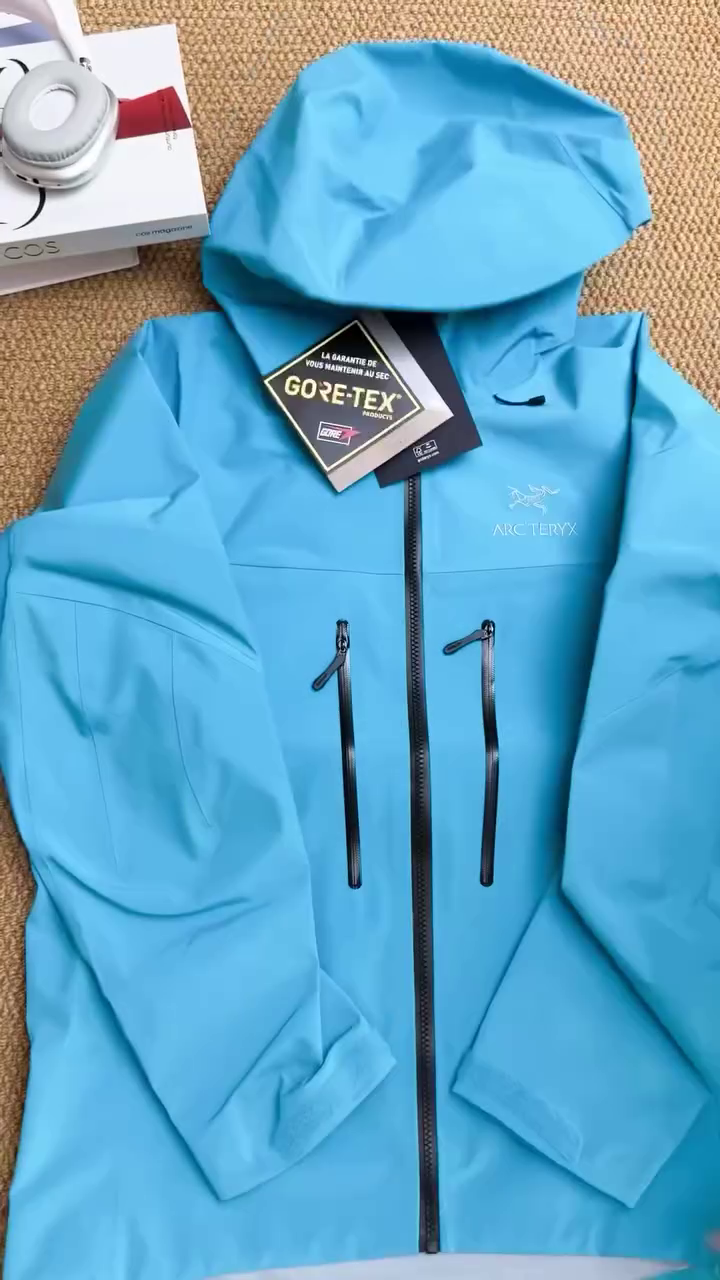 Aqua Blue Waterproof Alpine Shell Jacket