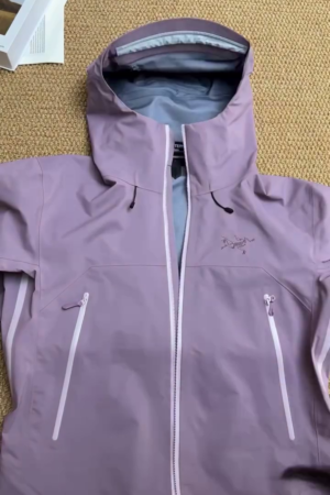 Lavender Waterproof Hooded Shell Jacket