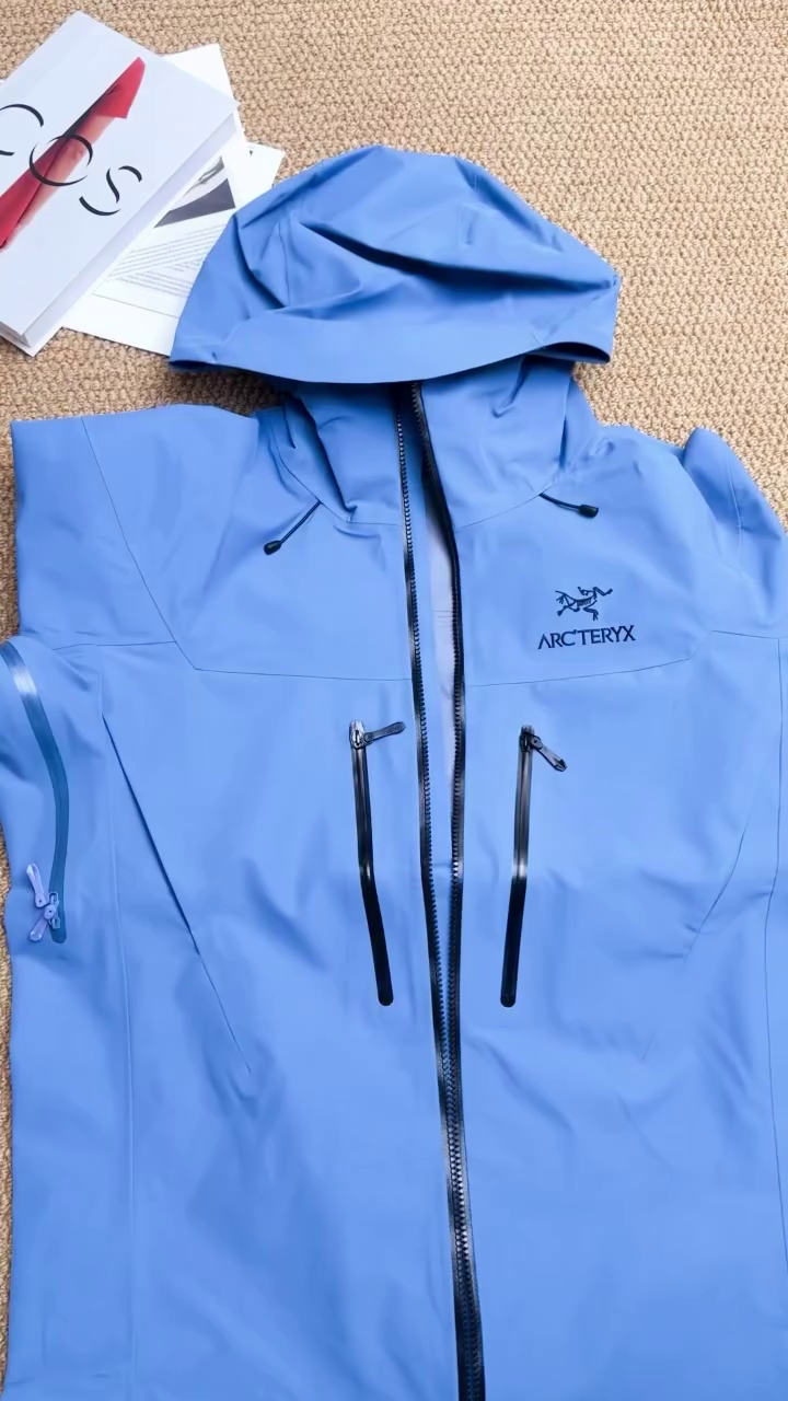 Sky Blue Waterproof Performance Hooded Shell Jacket