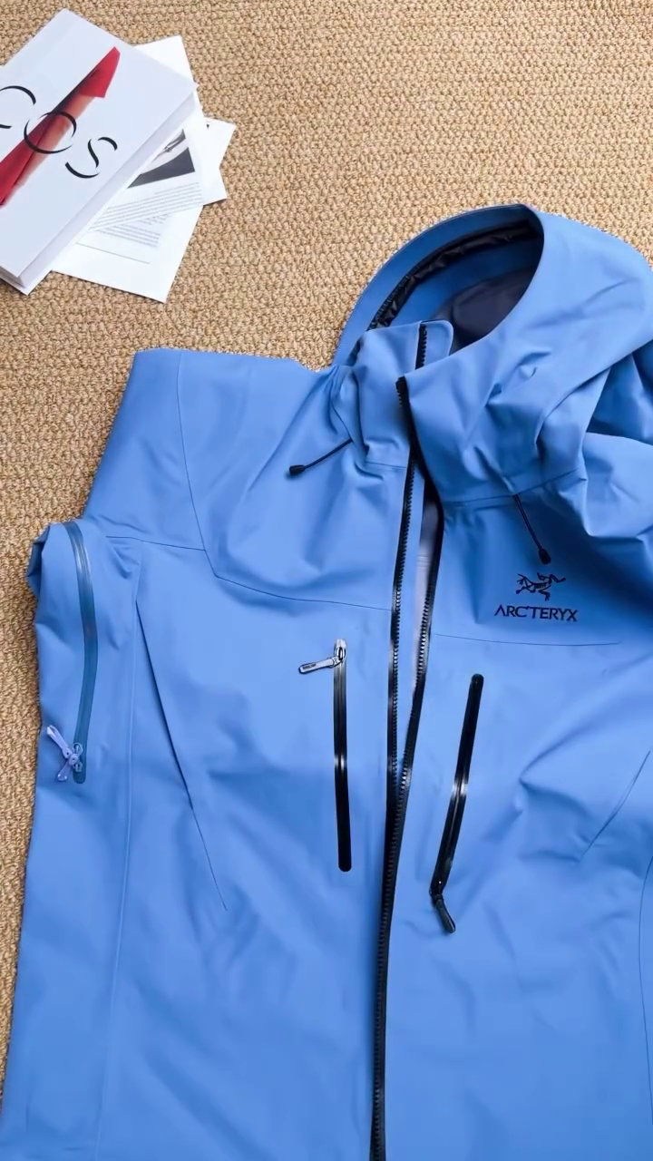 Sky Blue Waterproof Performance Hooded Shell Jacket - Image 2