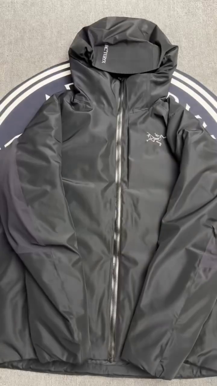 Black Lightweight Hooded Windproof Jacket