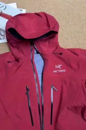 Wine Red Waterproof Hooded Shell Jacket