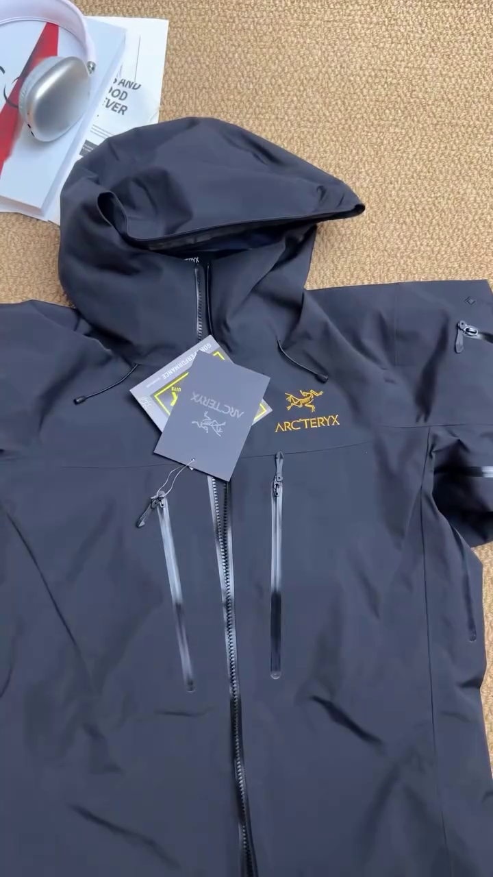 Black Waterproof Performance Hooded Shell Jacket