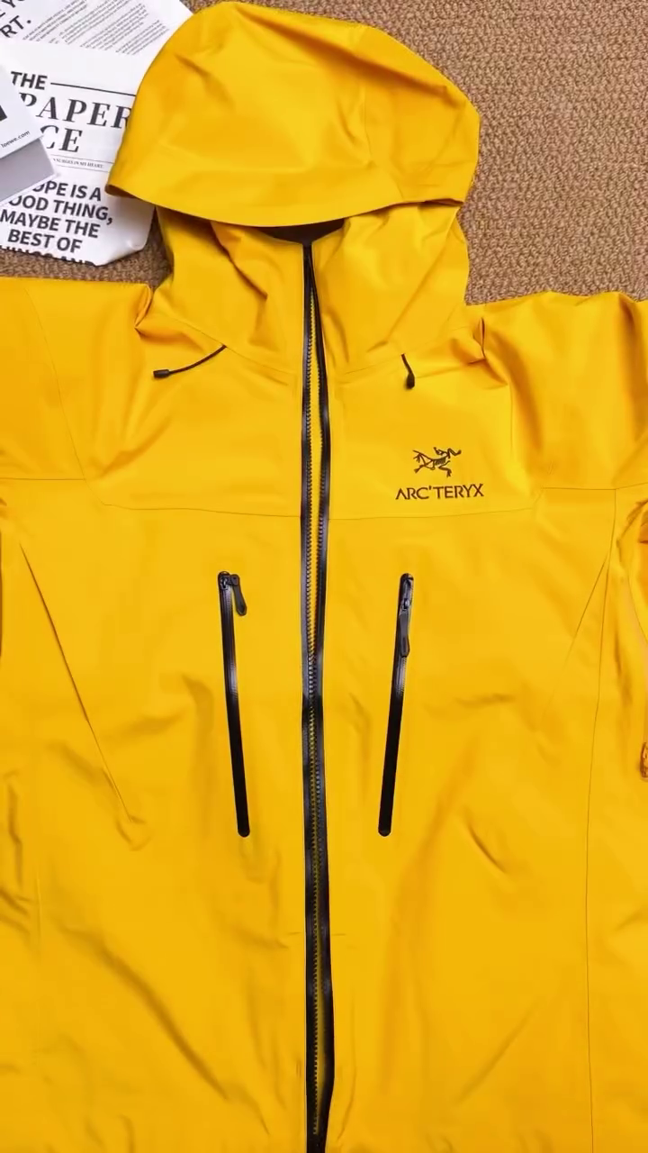 Bright Yellow Waterproof Insulated Hooded Jacket