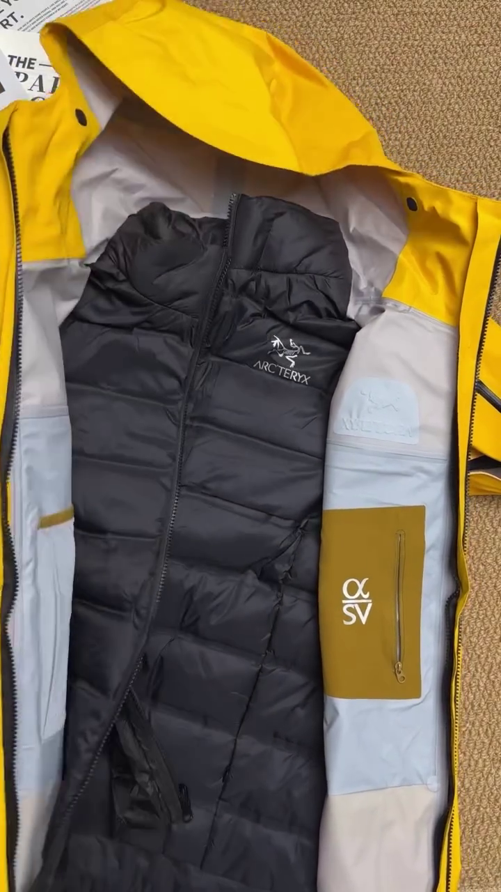 Bright Yellow Waterproof Insulated Hooded Jacket - Image 3