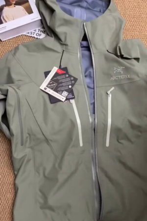 Sage Green Waterproof Hooded Rain Jacket