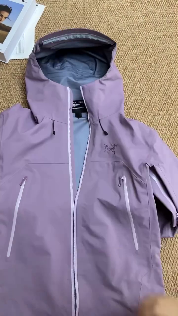 Lavender Waterproof Hooded Rain Jacket - Image 3