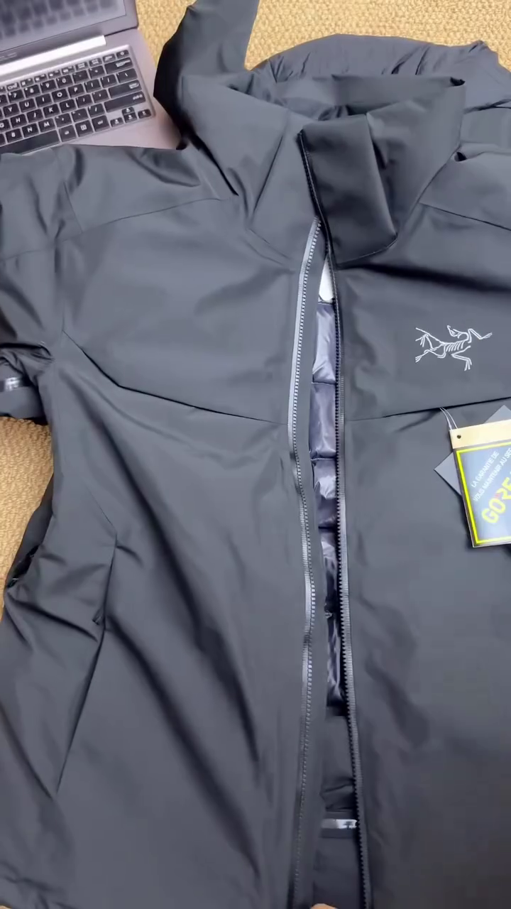 Charcoal Grey Waterproof Insulated Hooded Jacket - Image 3