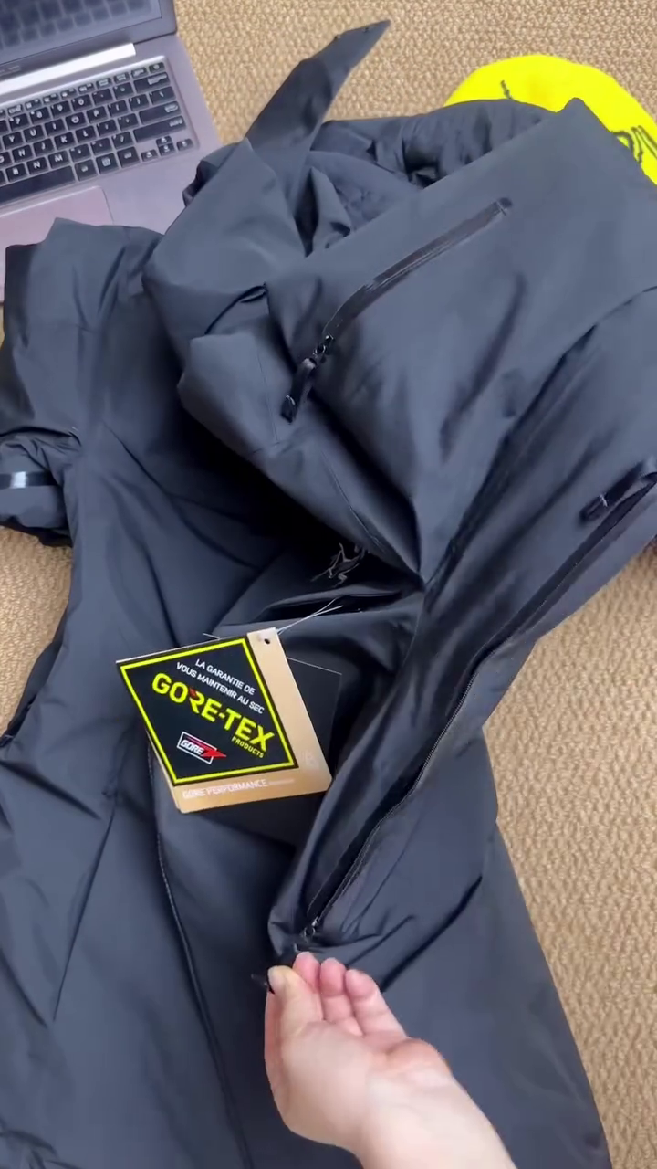 Charcoal Grey Waterproof Insulated Hooded Jacket - Image 2