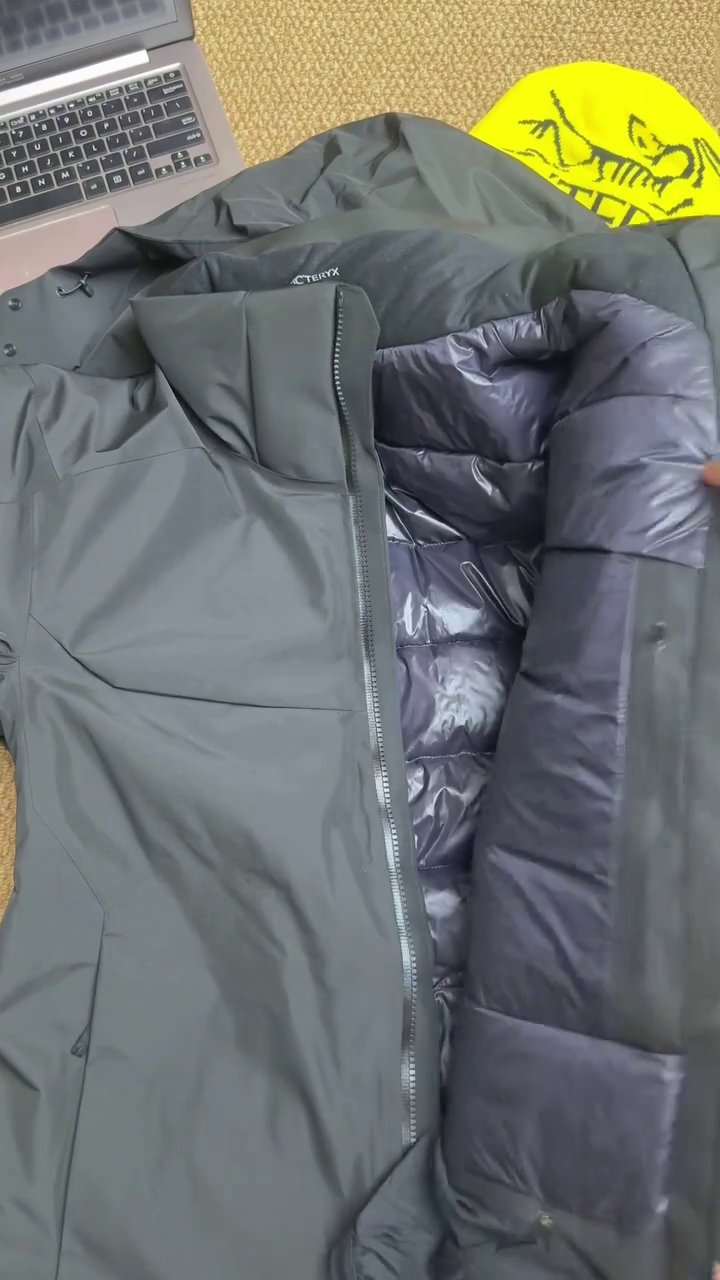 Charcoal Grey Waterproof Insulated Hooded Jacket