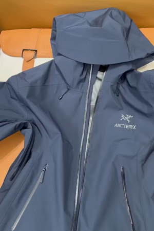Slate Blue Waterproof Hooded Performance Shell Jacket