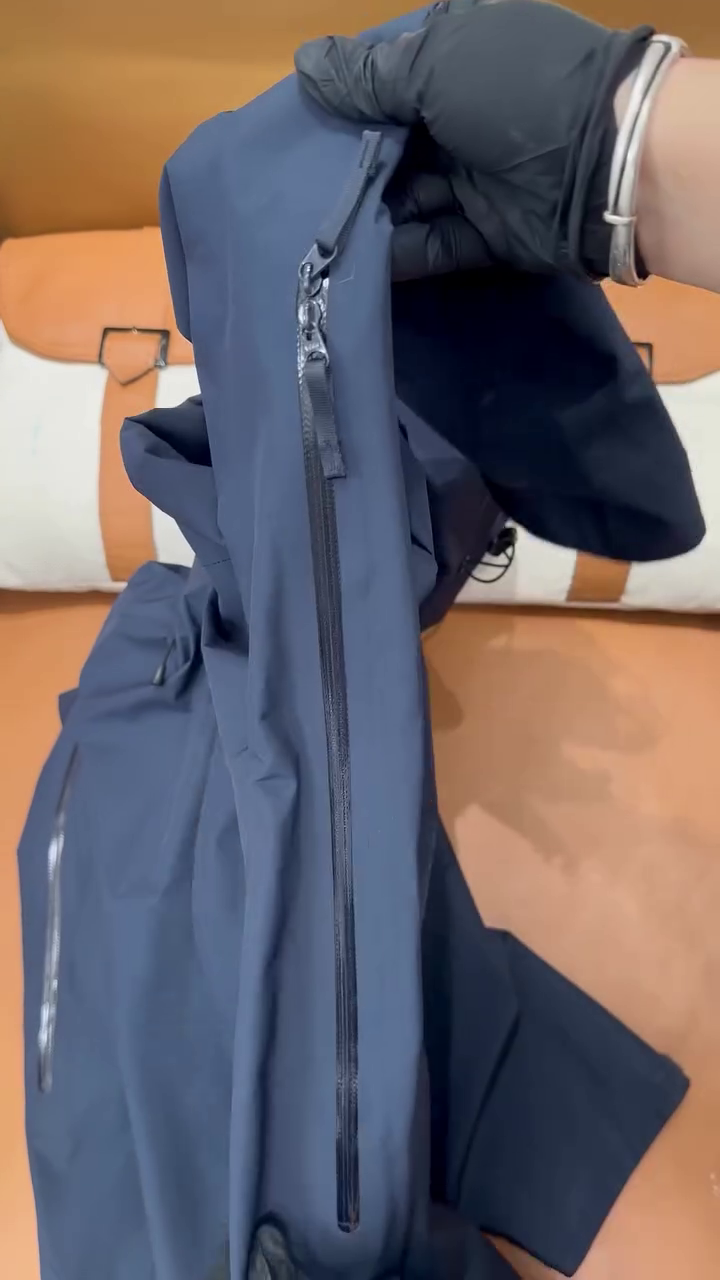 Slate Blue Waterproof Hooded Performance Shell Jacket - Image 2